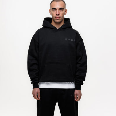 MAGIRI Core Puff Printed Black Hoodie