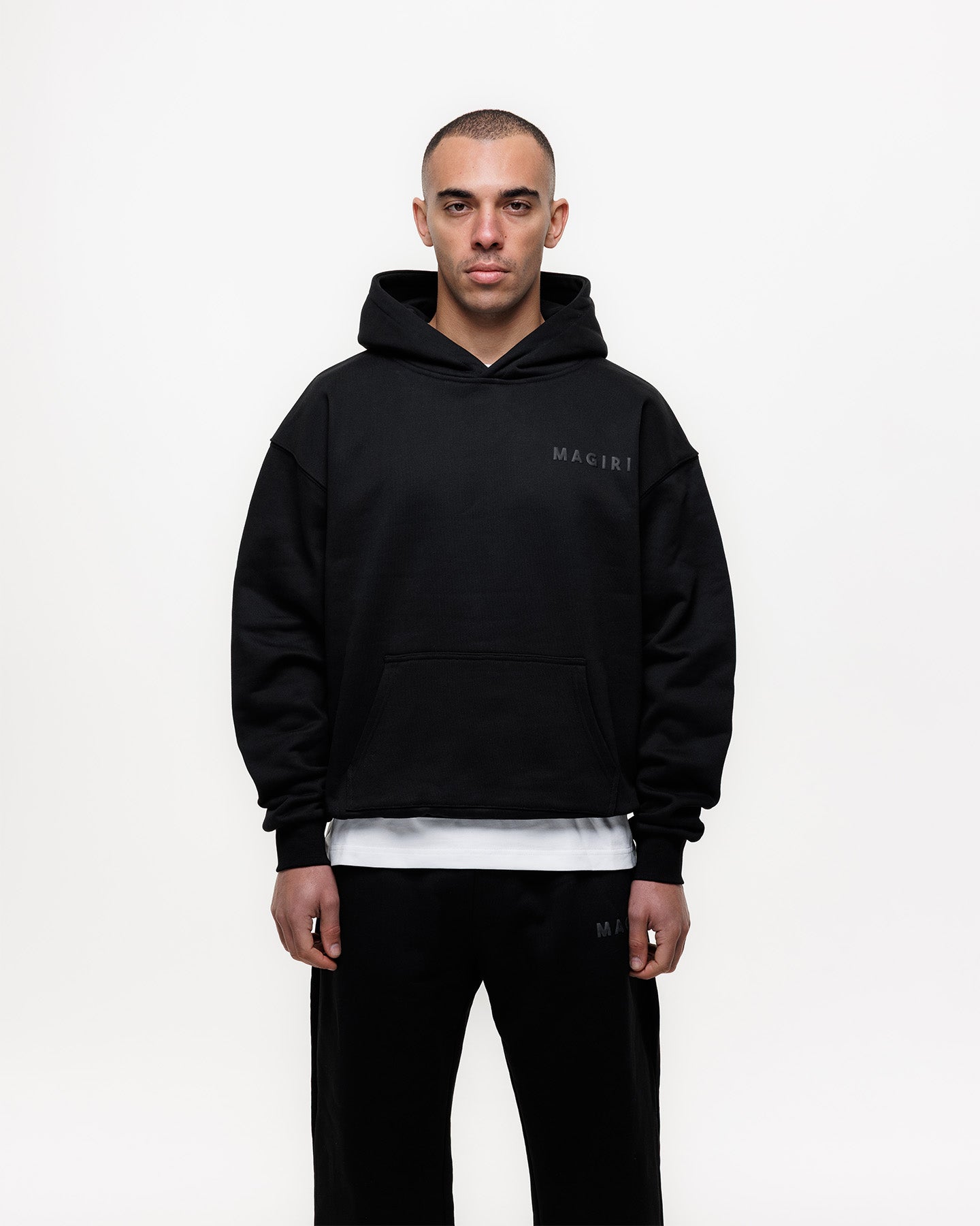 MAGIRI Core Puff Printed Black Hoodie