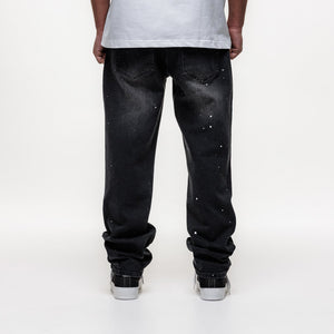 MAGIRI Core Painted Straight Black Jeans
