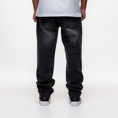 MAGIRI Core Painted Straight Black Jeans