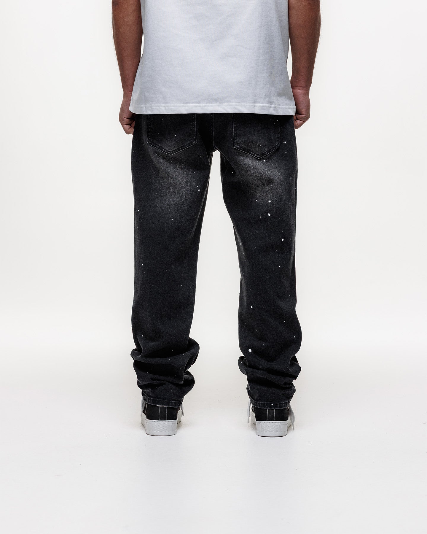 MAGIRI Core Painted Straight Black Jeans