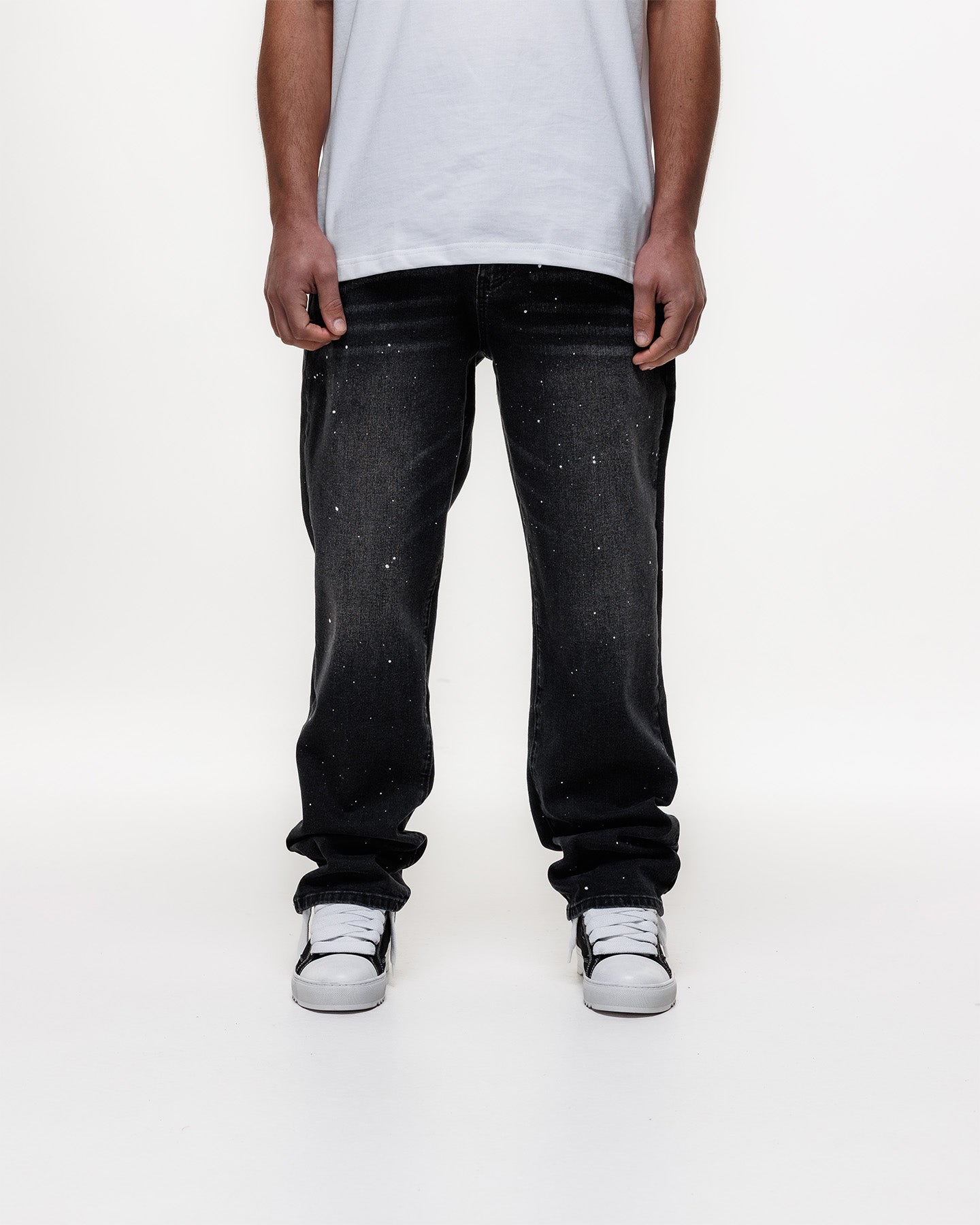 MAGIRI Core Painted Straight Black Jeans