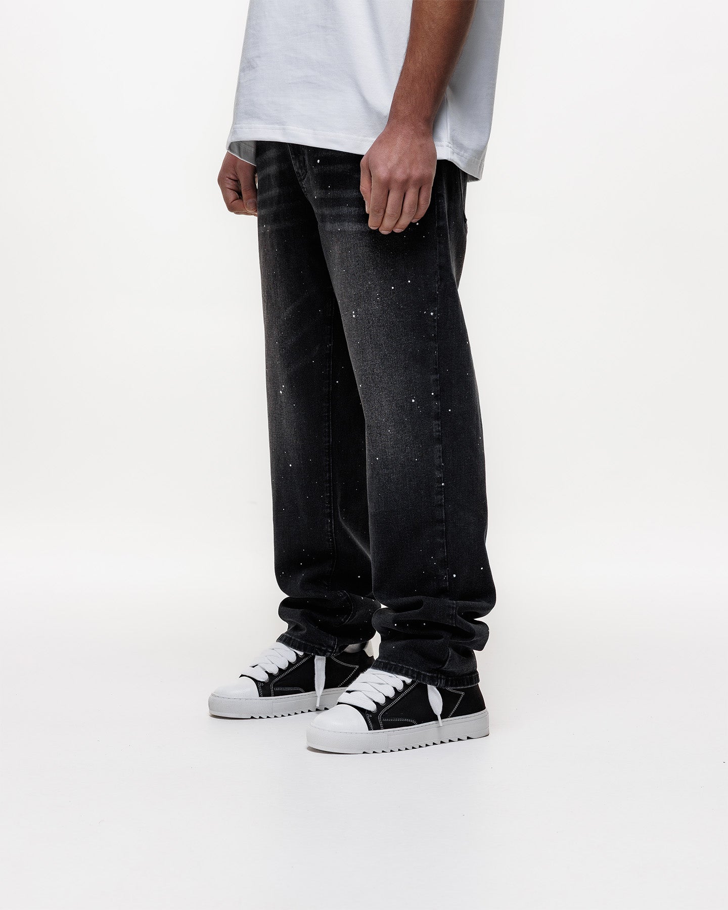 MAGIRI Core Painted Straight Black Jeans