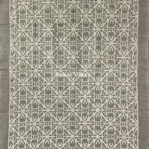 Grey Odisha Ikat Sambalpuri Pure Cotton Saree