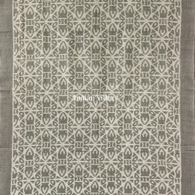 Grey Odisha Ikat Sambalpuri Pure Cotton Saree