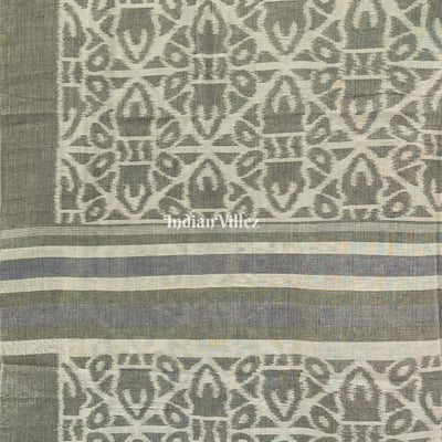 Grey Odisha Ikat Sambalpuri Pure Cotton Saree