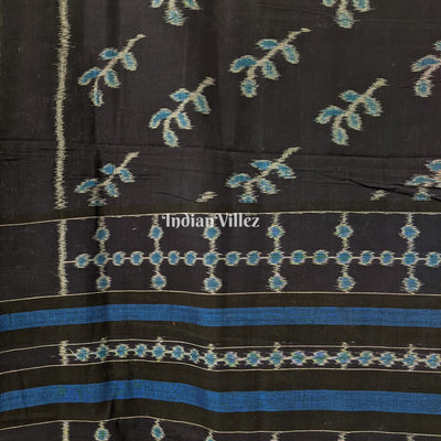 Black Odisha Ikat Sambalpuri Pure Cotton Saree