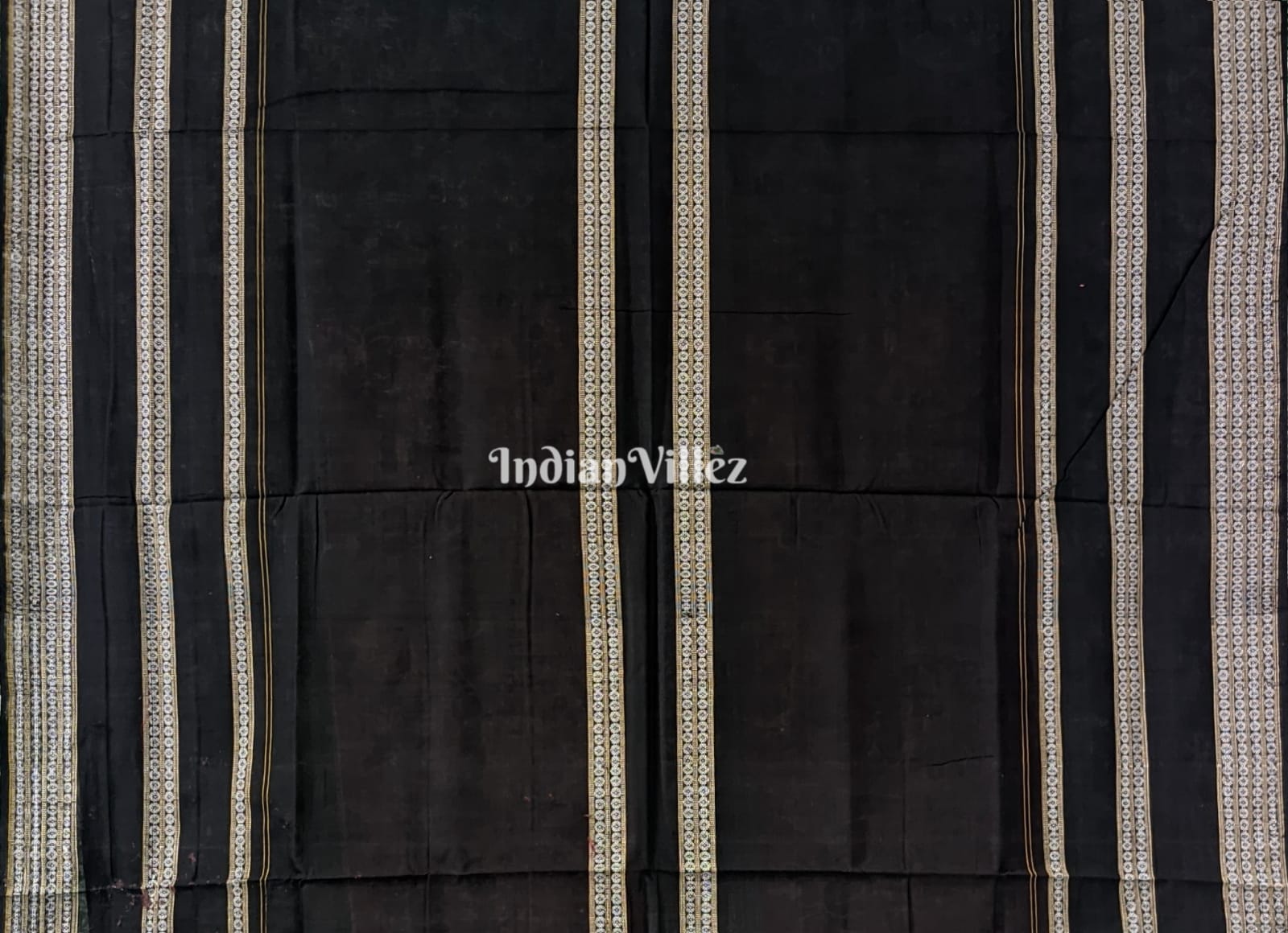 Red Lotus & Peacock Design Sambalpuri Pure Cotton Saree