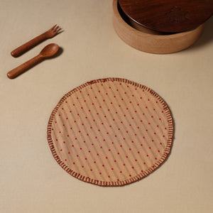 Brown - Jacquard Cotton Hand Embroidery Roti Napkin 02