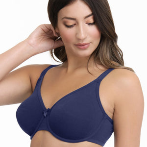 Ultimo Essential Cotton Non-Padded Wired Bra - Inky Blue