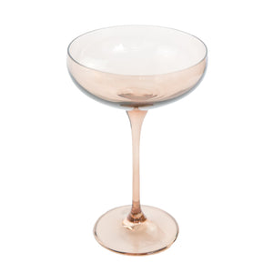 Estelle Colored Champagne Coupe Stemware - Set of 2 {Mocha Mousse (Our Amber Smoke)}