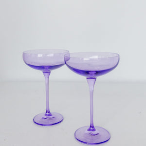 Estelle Colored Champagne Coupe Stemware - Set of 2 {Lavender}