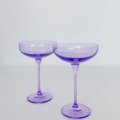 Estelle Colored Champagne Coupe Stemware - Set of 2 {Lavender}