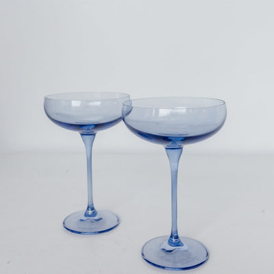 Estelle Colored Champagne Coupe Stemware - Set of 2 {Cobalt Blue}