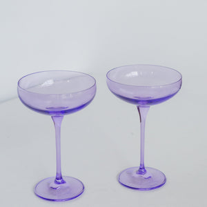 Estelle Colored Champagne Coupe Stemware - Set of 2 {Lavender}