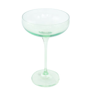 Estelle Colored Champagne Coupe Stemware - Set of 2 {Mint Green}