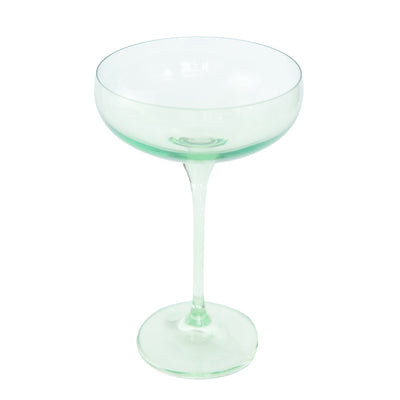 Estelle Colored Champagne Coupe Stemware - Set of 2 {Mint Green}