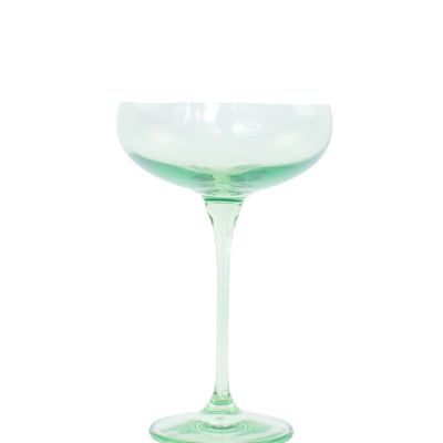 Estelle Colored Champagne Coupe Stemware - Set of 2 {Mint Green}