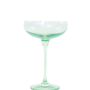 Estelle Colored Champagne Coupe Stemware - Set of 6 {Mint Green}