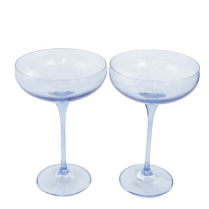 Estelle Colored Champagne Coupe Stemware - Set of 2 {Cobalt Blue}
