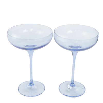 Estelle Colored Champagne Coupe Stemware - Set of 2 {Cobalt Blue}