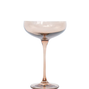 Estelle Colored Champagne Coupe Stemware - Set of 6 {Mocha Mousse (Our Amber Smoke)}