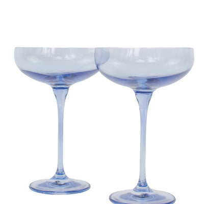Estelle Colored Champagne Coupe Stemware - Set of 2 {Cobalt Blue}