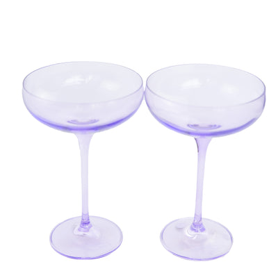 Estelle Colored Champagne Coupe Stemware - Set of 2 {Lavender}