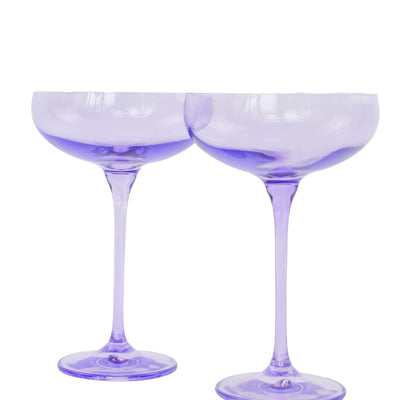Estelle Colored Champagne Coupe Stemware - Set of 2 {Lavender}