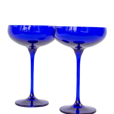 Estelle Colored Champagne Coupe Stemware - Set of 2 {Royal Blue}