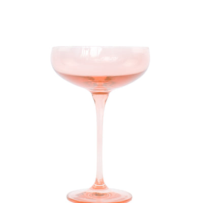 Estelle Colored Champagne Coupe Stemware - Set of 6 {Blush Pink}
