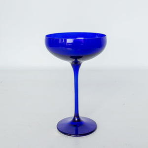 Estelle Colored Champagne Coupe Stemware - Set of 2 {Royal Blue}