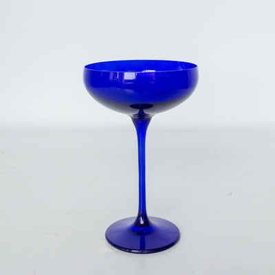 Estelle Colored Champagne Coupe Stemware - Set of 2 {Royal Blue}