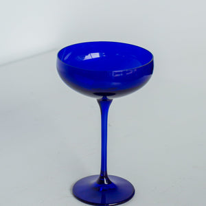 Estelle Colored Champagne Coupe Stemware - Set of 2 {Royal Blue}