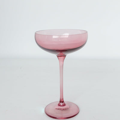 Estelle Colored Champagne Coupe Stemware - Set of 2 {Rose}
