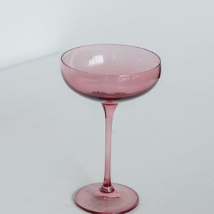 Estelle Colored Champagne Coupe Stemware - Set of 6 {Rose}