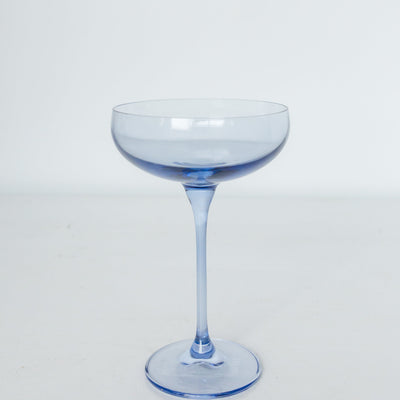 Estelle Colored Champagne Coupe Stemware - Set of 6 {Cobalt Blue}