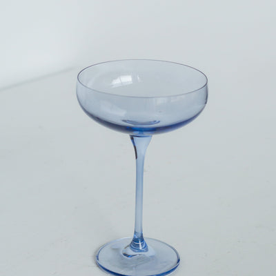 Estelle Colored Champagne Coupe Stemware - Set of 2 {Cobalt Blue}