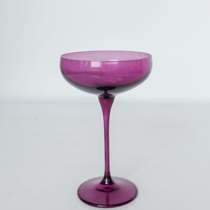 Estelle Colored Champagne Coupe Stemware - Set of 2 {Amethyst}