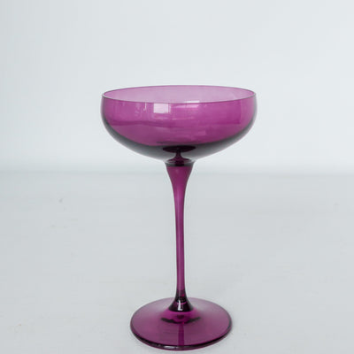 Estelle Colored Champagne Coupe Stemware - Set of 2 {Amethyst}