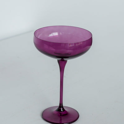 Estelle Colored Champagne Coupe Stemware - Set of 2 {Amethyst}