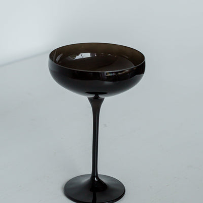 Estelle Colored Champagne Coupe Stemware - Set of 2 {Black Onyx}
