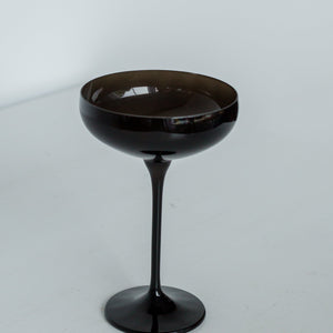 Estelle Colored Champagne Coupe Stemware - Set of 6 {Black Onyx}