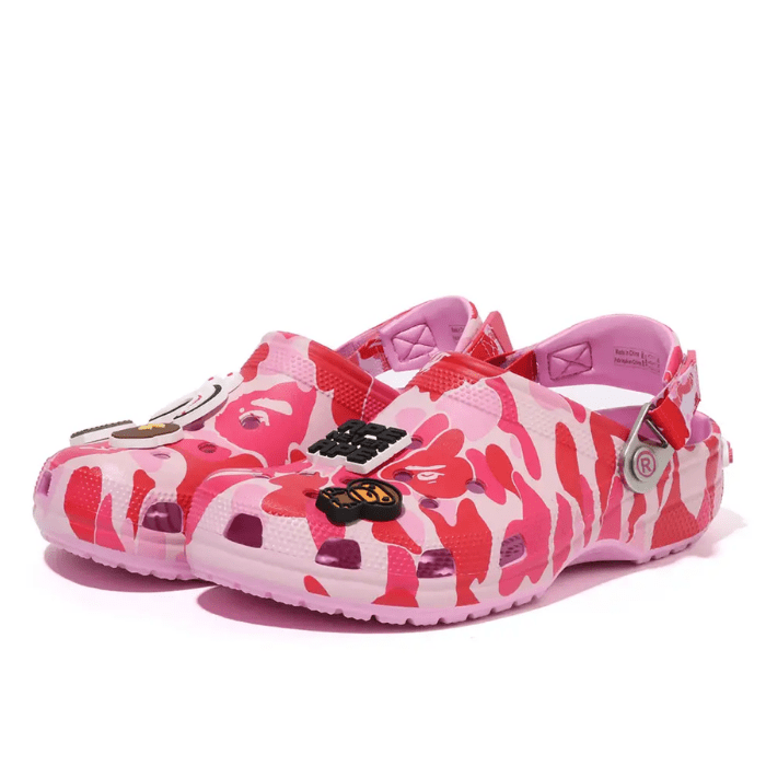 Crocs Classic Clog A Bathing Ape ABC Camo Pink 1