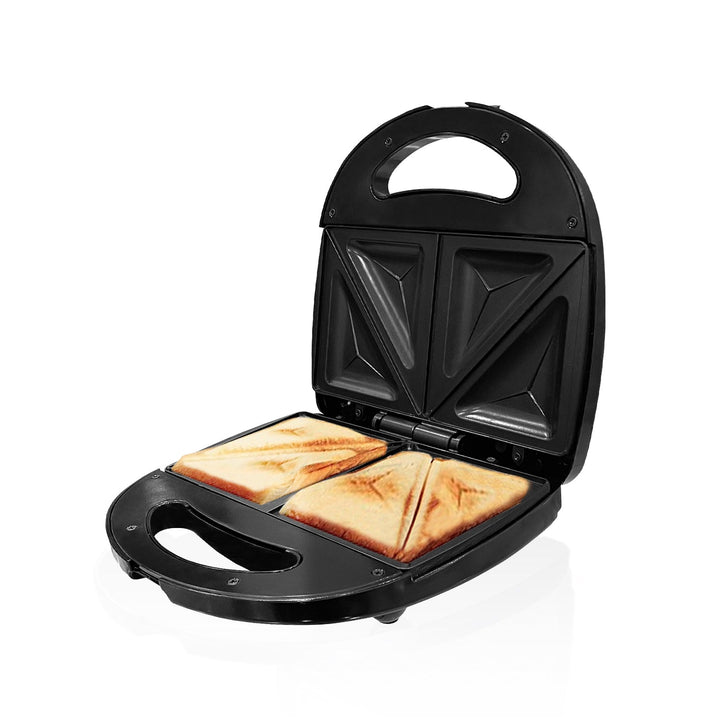 Crunch Sandwich Toaster, 750 W with 4 Slice Non-Stick Toast  (Black & Silver)