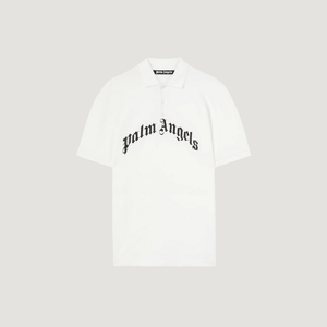 Palm Angels Curved Logo polo shirt white