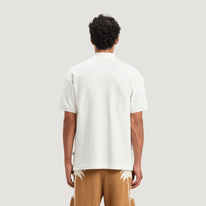 Palm Angels Curved Logo polo shirt white