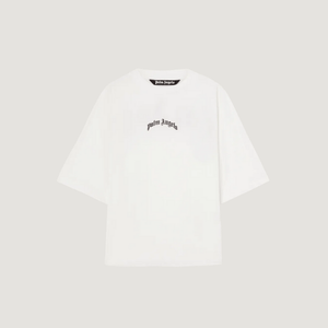 Palm Angels Curved logo Oversize T-shirt White