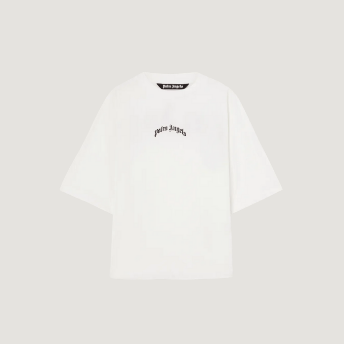 Palm Angels Curved logo Oversize T-shirt White