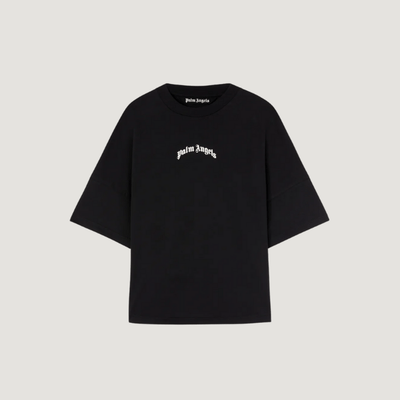 Palm Angels Curved Logo Oversize T-shirt Black
